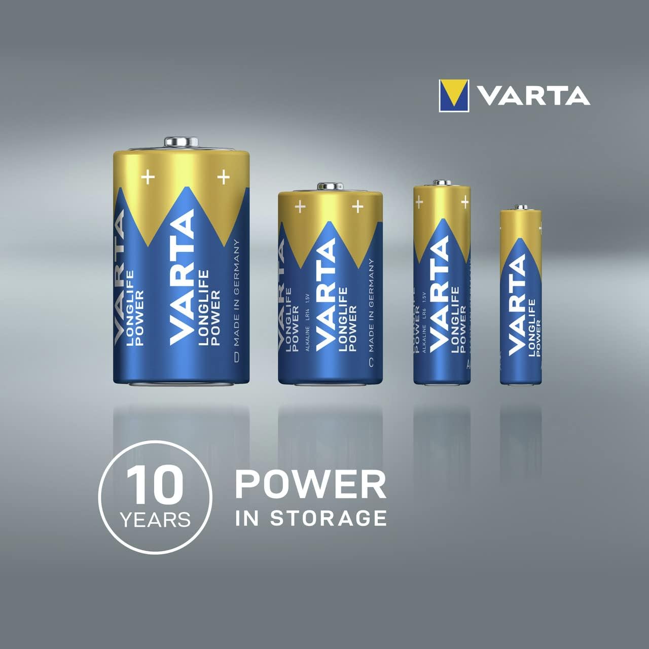 Blister 2 Batterie 1.5V Longlife Power Alcalina C Mezza Torcia - Varta IBT-KVT-CLLP2P