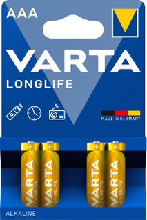 Blister 4 Batterie 1.5V Longlife Alcalina Ministilo AAA - Varta IBT-KVT-LR03L4