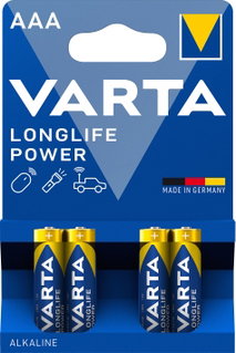 Blister 4 Batterie 1.5V Longlife Power Alcalina Ministilo AAA - Varta IBT-KVT-LR03LLP4