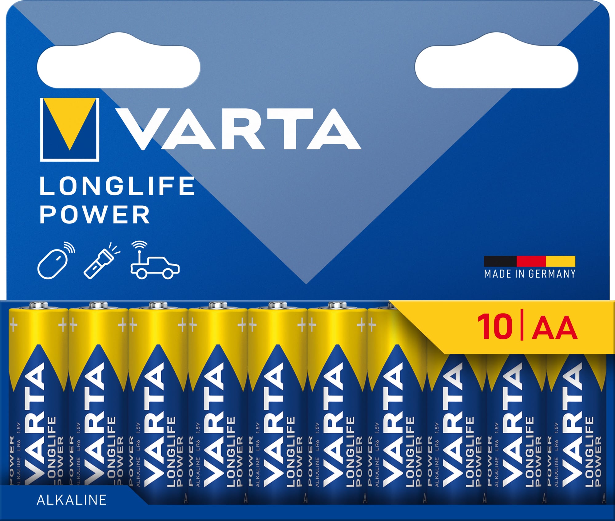 Confezione 10 Batterie Varta Longlife Power Stilo AA - IBT-KVT-LR06LLP10P