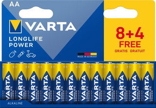 Pack 12 Varta Longlife Power Stilo AA batteries - VARTA IBT-KVT-LR06LLP12P