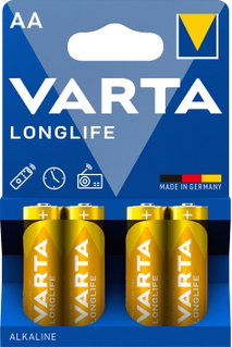 Blister 4 Batterie 1.5V Longlife Alcalina Stilo AA - Varta IBT-KVT-LR6L4