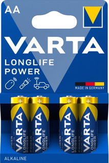 Blister 4 Batterie 1.5V Longlife Power Alcalina Stilo AA - Varta IBT-KVT-LR6LLP4