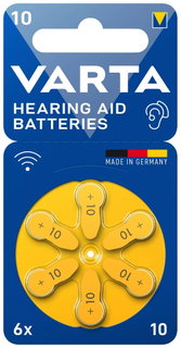 Batterie a Bottone per Apparecchi Acustici V10 6pz - Varta IBT-PAC-V10V
