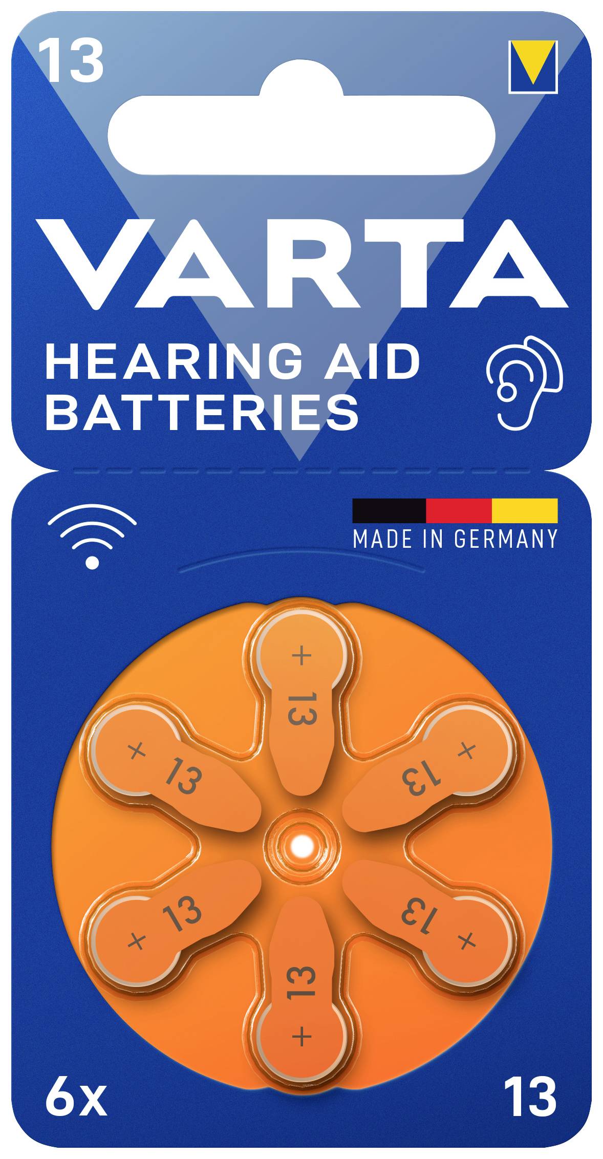 Batterie a Bottone per Apparecchi Acustici V13 6pz - Varta IBT-PAC-V13V