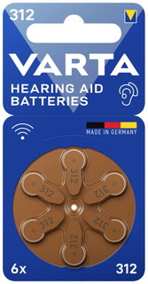 Batterie a Bottone per Apparecchi Acustici V312 6pz - Varta IBT-PAC-V312V