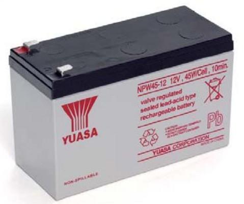 Batteria Piombo-Acido per UPS 12V 8,5Ah NPW45-12 Faston 250 6,30 mm - Yuasa IBT-PS-NPW45-12