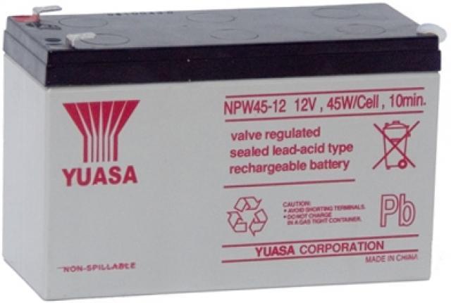 Batteria Piombo-Acido per UPS 12V 8,5Ah NPW45-12 Faston 250 6,30 mm - Yuasa IBT-PS-NPW45-12