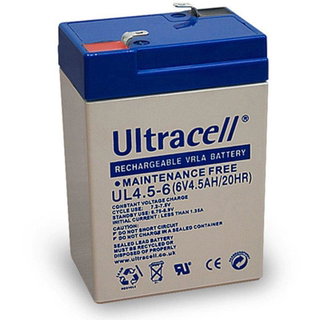 Lead-acid battery 6V 4,5Ah UL 4.5-6 Faston 187 4,8mm - Ultracell IBT-PS-UL456