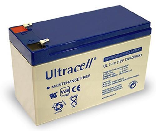 Batteria Ricaricabile 12V 7Ah Ultracell UL7-12 Faston 187 4.8 mm - IBT-PS-UL712