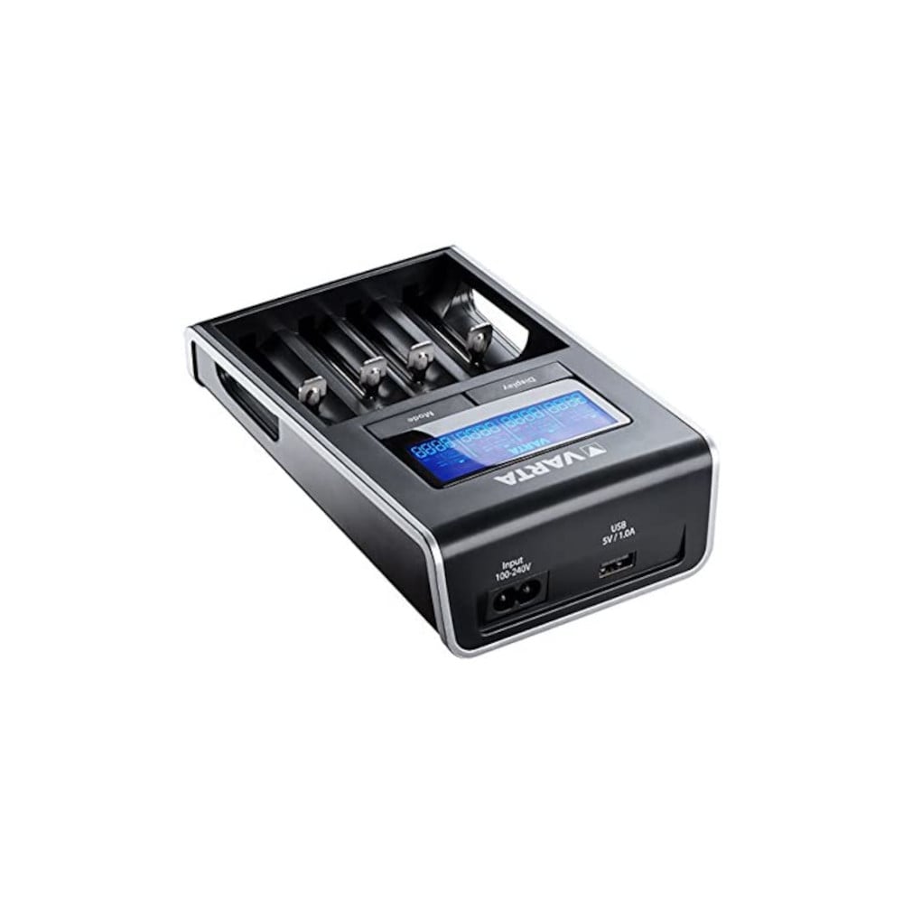 Caricabatterie LCD Dual Tech Charger Ni-MH Li-Ioni e Dispositivi USB - Varta IBT-VCDULED