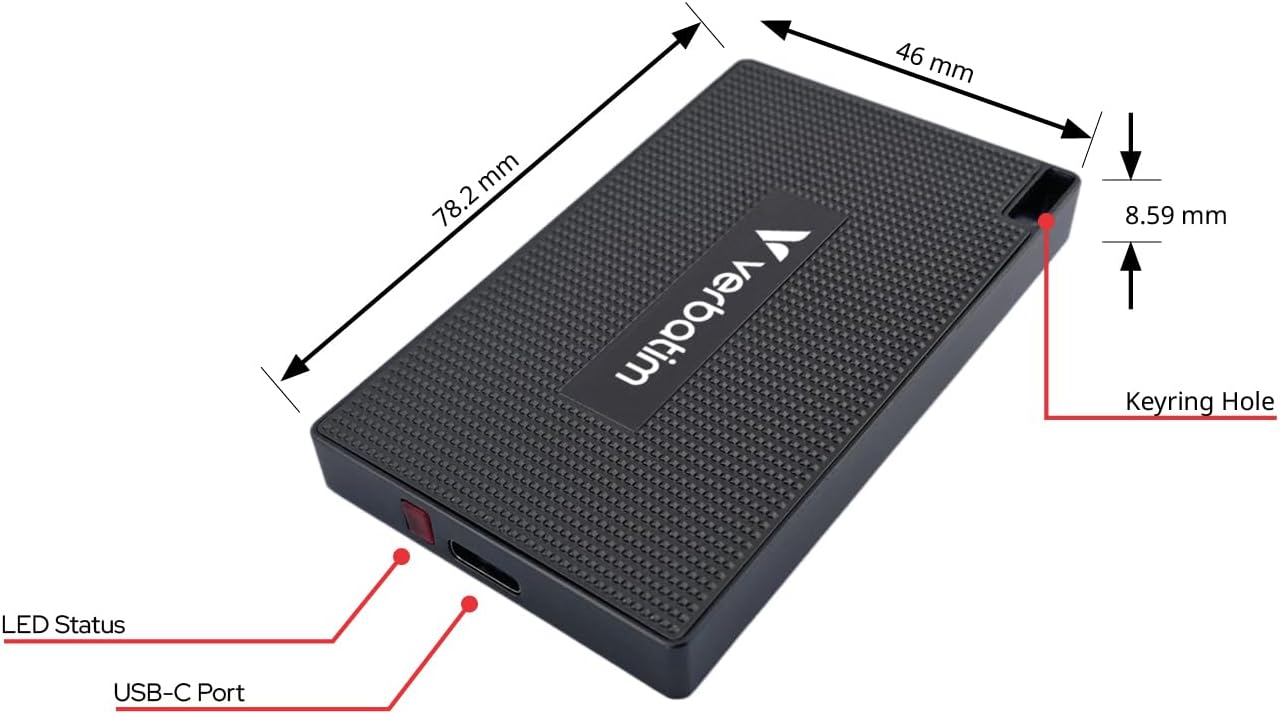Metal Mini Disco a Stato Solido USB-C™ 3.2 Gen 2x2 1 TB - Verbatim IC-32031