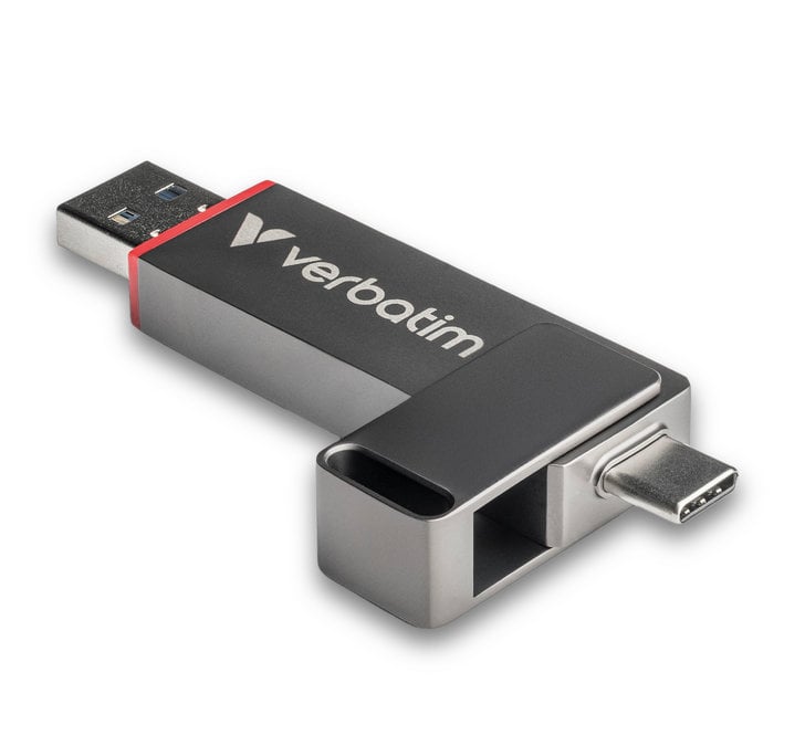 Memoria Dual USB-C/A 512 GB 3.2 Gen 1, Colore Grigio - Verbatim IC-32042