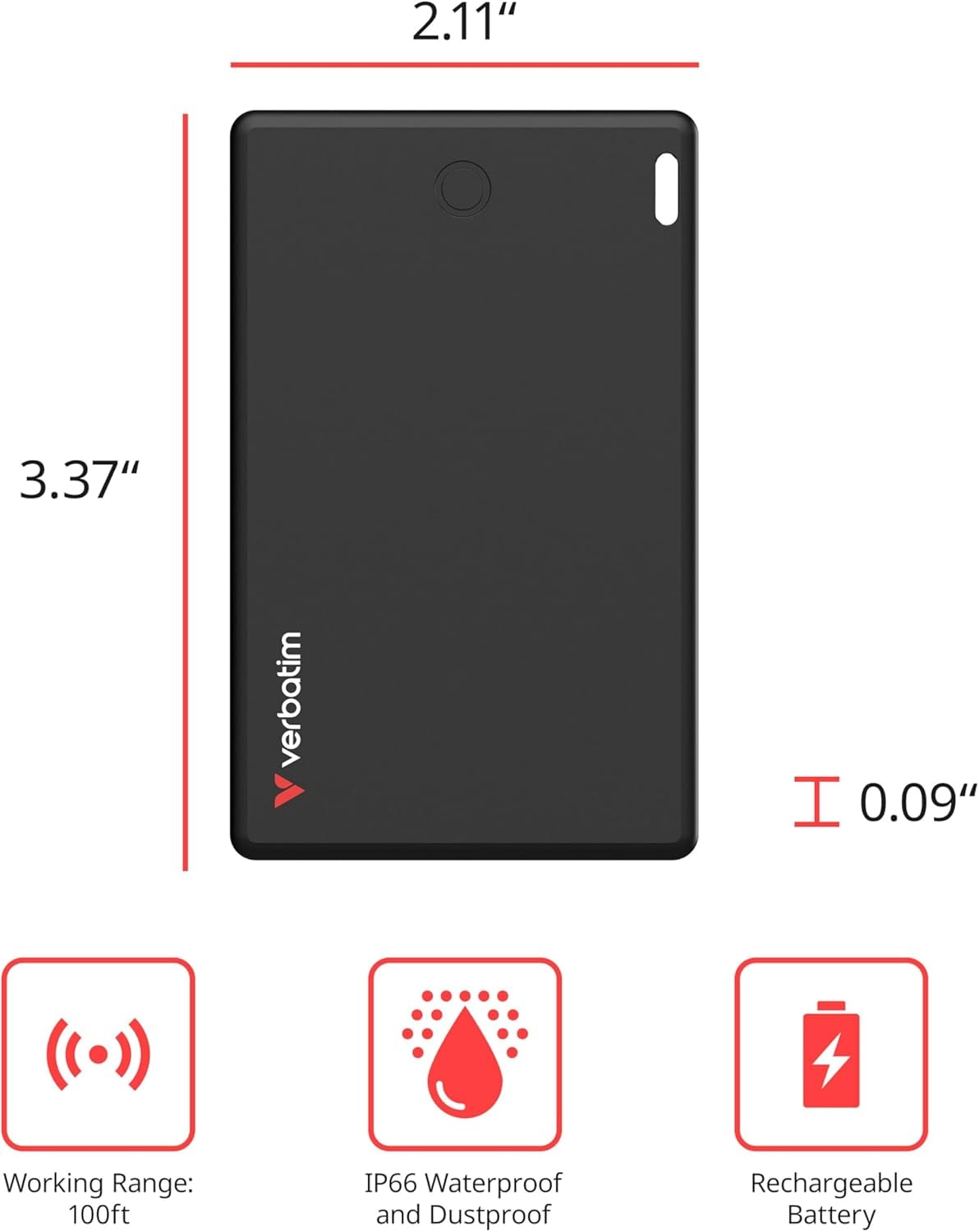 My Finder Cercatore Personale Tracker BT Nero - Verbatim IC-32138
