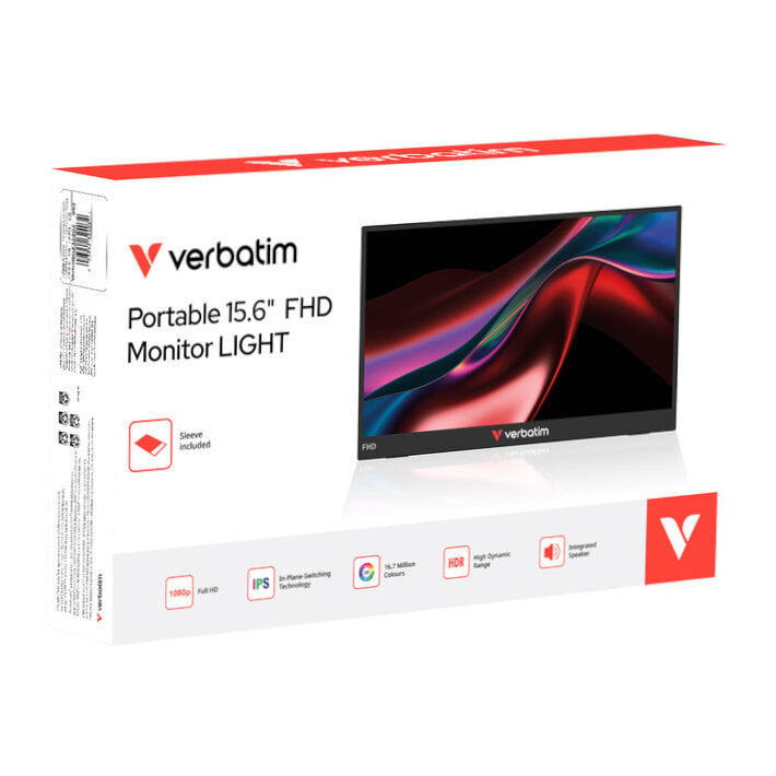 Portable Monitor 15,6" Full HD 1080p Light Series - Verbatim IC-32401