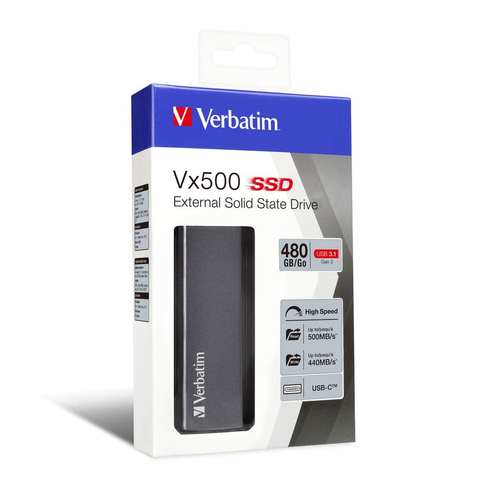 SSD Esterno 480GB VX500 Gen2 USB3.1 - Verbatim IC-47443