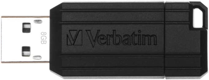 Memoria USB 2.0 PinStripe da 8Gb Colore Nero - Verbatim IC-49062