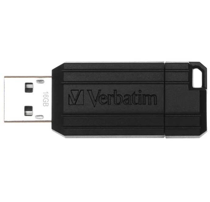 Memoria USB 2.0 PinStripe da 16Gb Colore Nero - Verbatim IC-49063