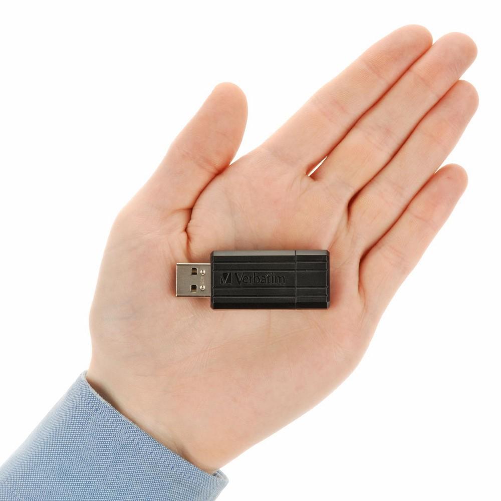 Memoria USB 2.0 PinStripe da 16Gb Colore Nero - Verbatim IC-49063