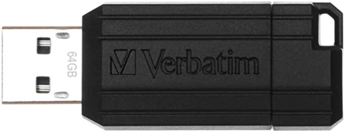 Memoria USB 2.0 PinStripe da 64Gb Colore Nero - Verbatim IC-49065