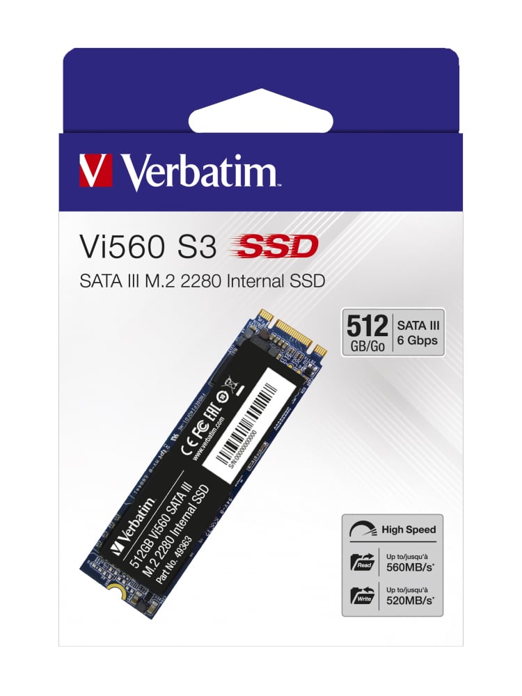 Disco a Stato Solido Vi560 Internal SATA III M.2 512GB - Verbatim IC-49363