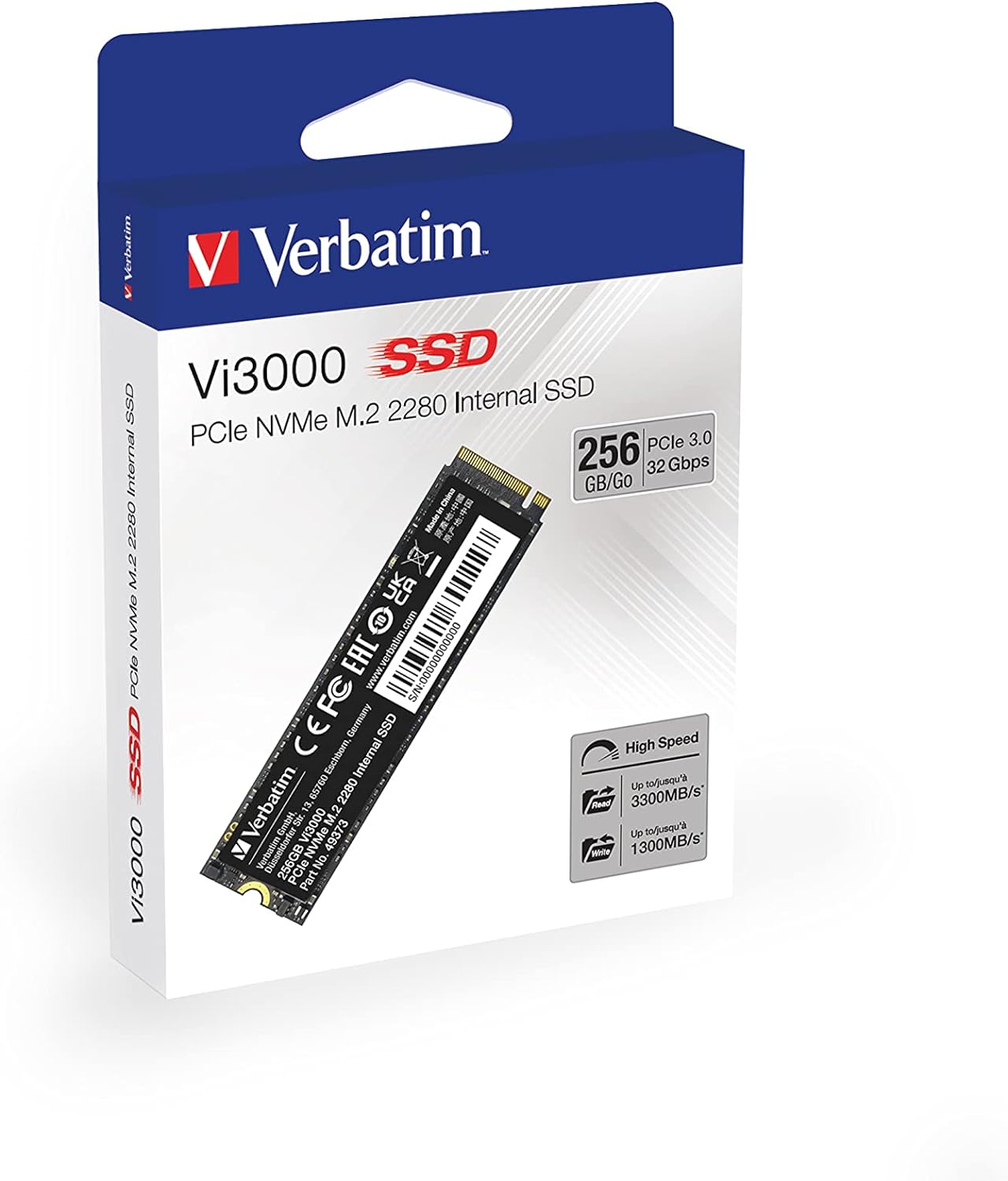 Disco a Stato Solido Vi3000 PCIe NVMe M.2 256GB - Verbatim IC-49373