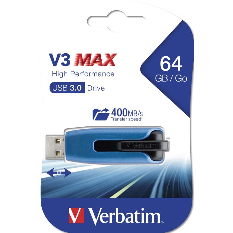 Memoria USB 3.0 Verbatim Retrattile 64GB Blu - IC-49807