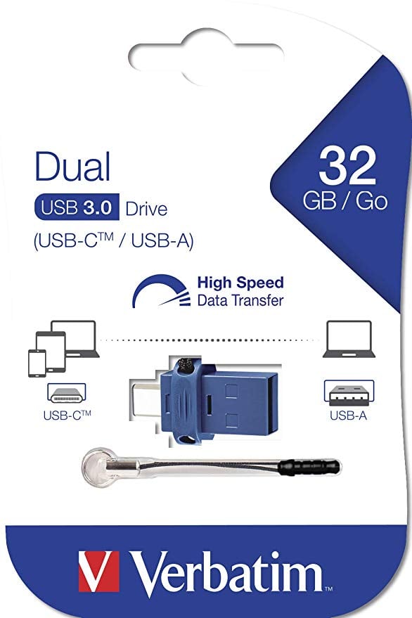 Memoria USB 3.0 Dual Drive USB-C™ USB-A 32GB - Verbatim IC-49966