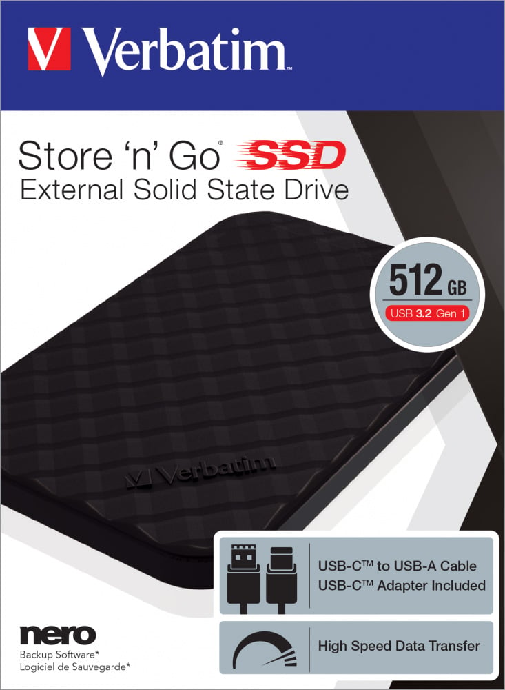 SSD portatile Store'n'Go USB 3.2 GEN1 512GB - Verbatim IC-53250