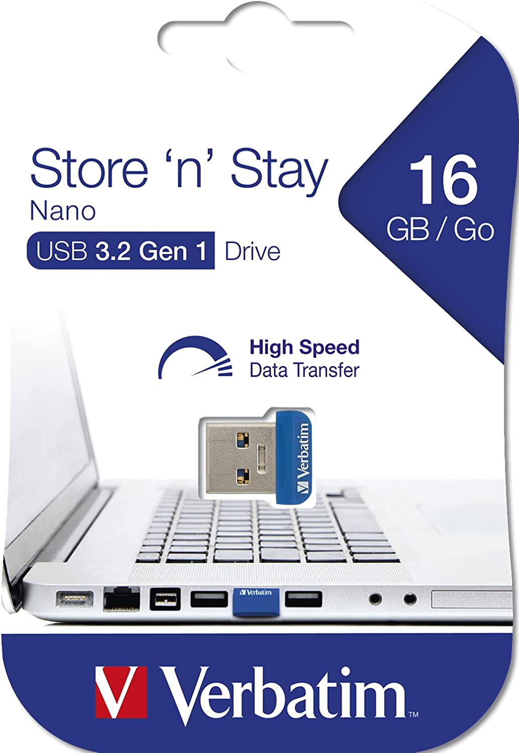 NANO Memoria USB 3.2 16GB Blu - Verbatim IC-98709