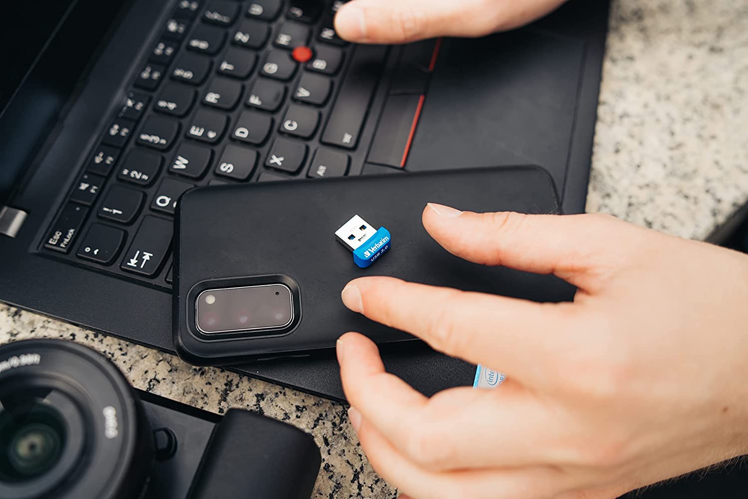 NANO Memoria USB 3.2 16GB Blu - Verbatim IC-98709