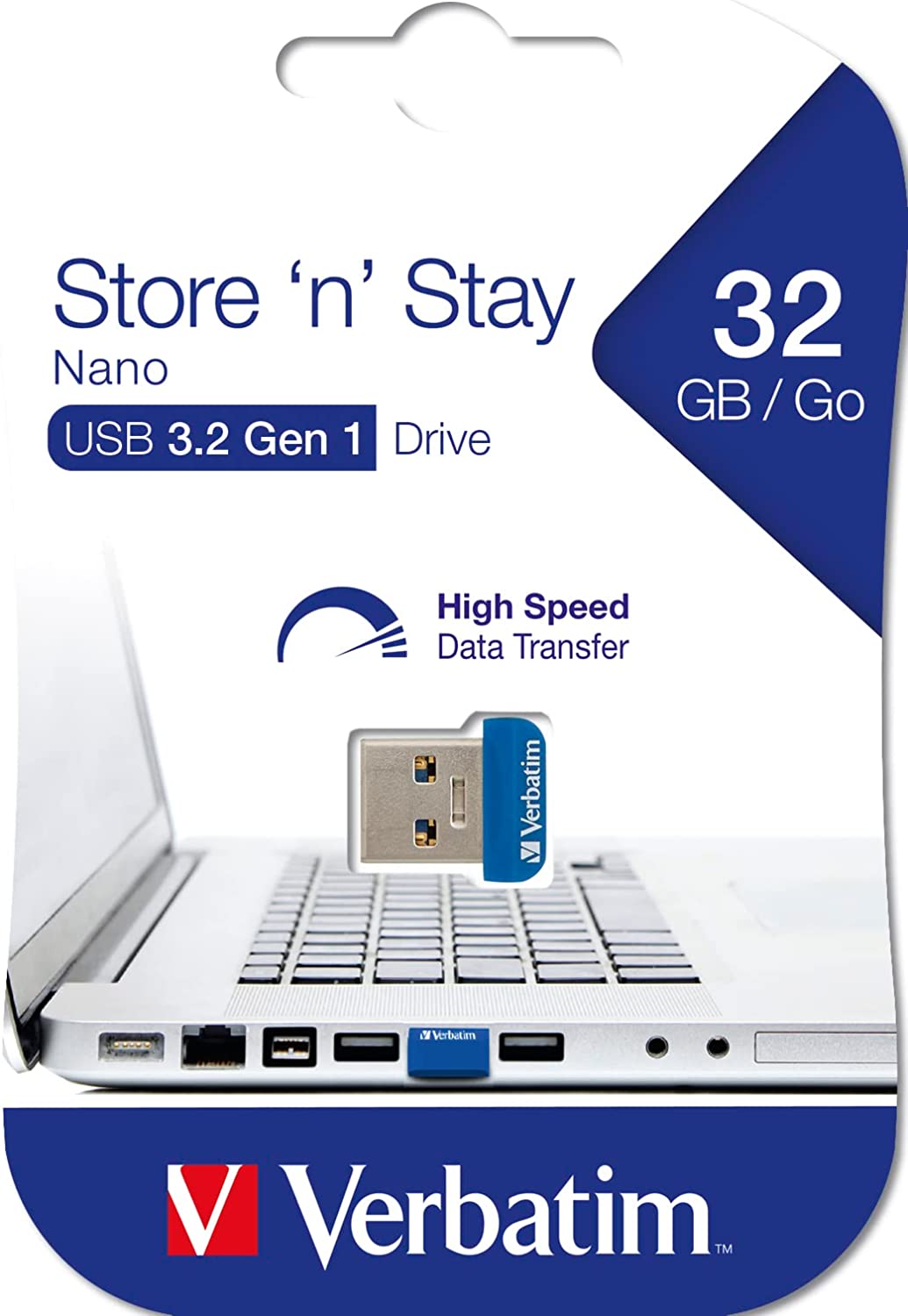 NANO Memoria USB 3.2 32GB Blu - Verbatim IC-98710
