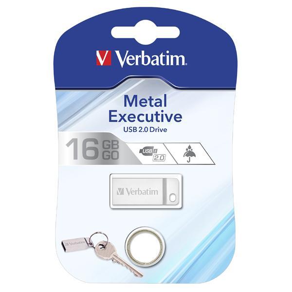 Mini Memoria USB Verbatim con Portachiavi 16GB Silver - IC-98748
