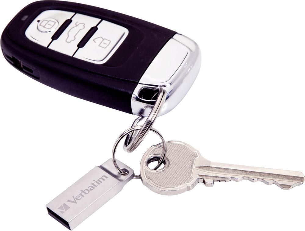 Mini Memoria USB Verbatim con Portachiavi 32GB Silver - IC-98749