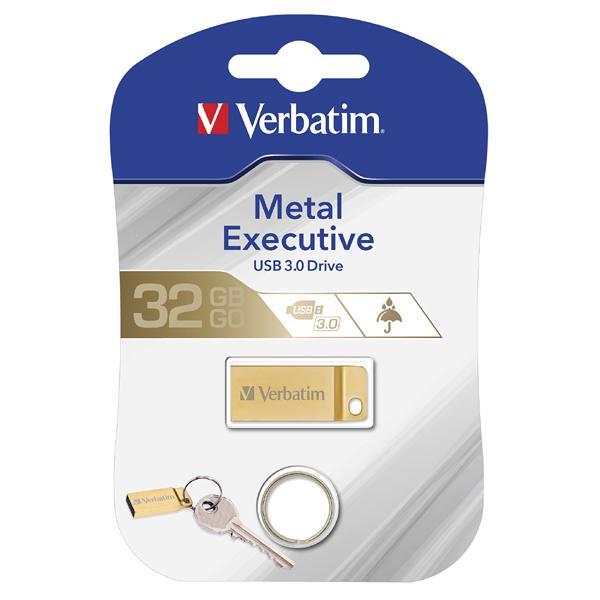 Mini Memoria USB 3.0 Verbatim con Portachiavi 32GB Oro - IC-99105