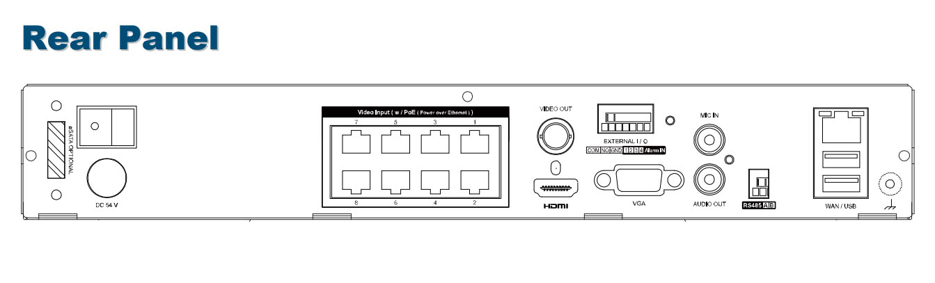 Videoregistratore NVR 9 Canali H.265 con PoE, AVH2109AX - Avtech IC-AVH2109AX