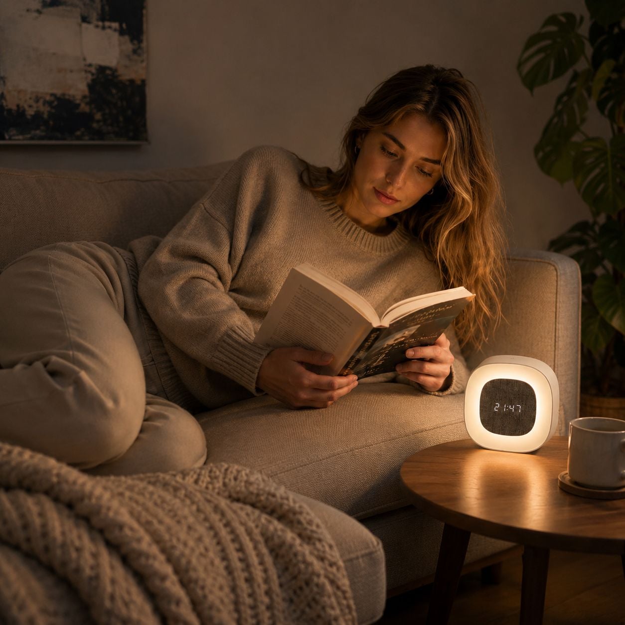 Wireless Multifunction Alarm Clock with Adjustable Nightlight - Techly IC-CLOCK- 56 WH