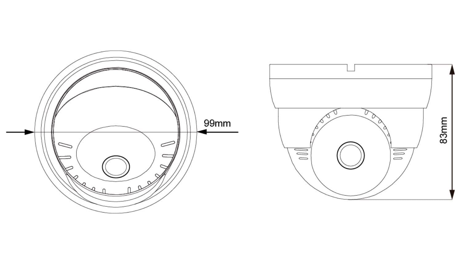 Telecamera CCTV Dome Quadbrid 5MP IR, DGC5005AT - Avtech IC-DGC5005
