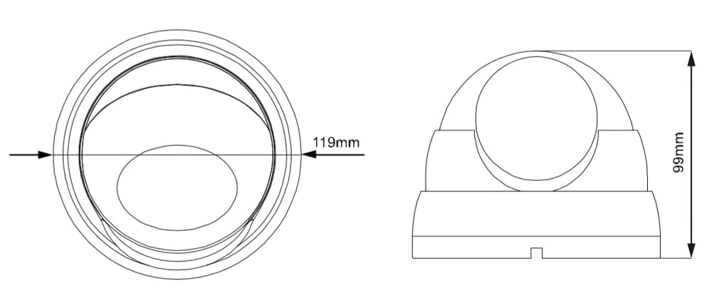 Telecamera IP Dome H.265 IR da 2 MP da Soffitto Starlight Obiettivo Motorizzato, DGM2443SVSE - Avtech IC-DGM2443