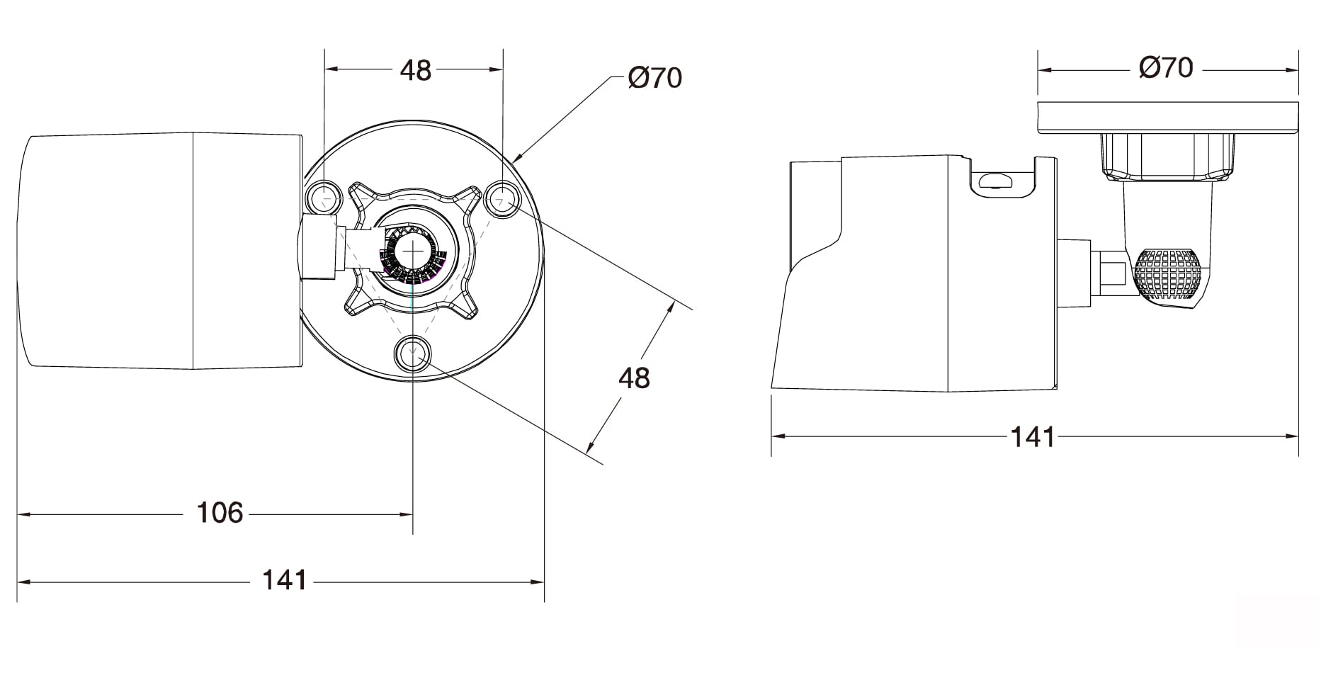 Telecamera IP Bullet IR H.265 da 5MP Rilevamento Basato su AI, DGM5103A - Avtech IC-DGM5103A
