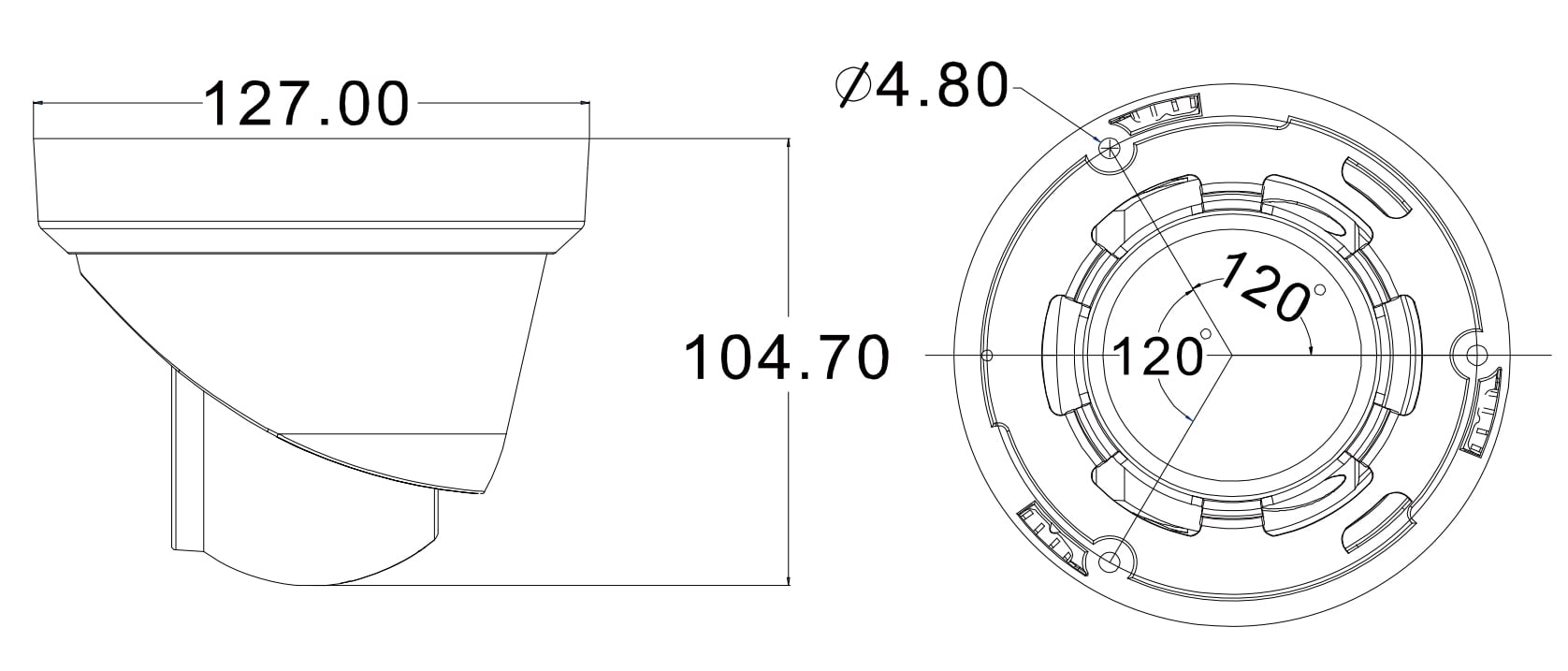 Telecamera IP Dome H.265 IR da 5 MP Starlight Rilevamento Basato su AI, DGM5216SVATP - Avtech IC-DGM5216