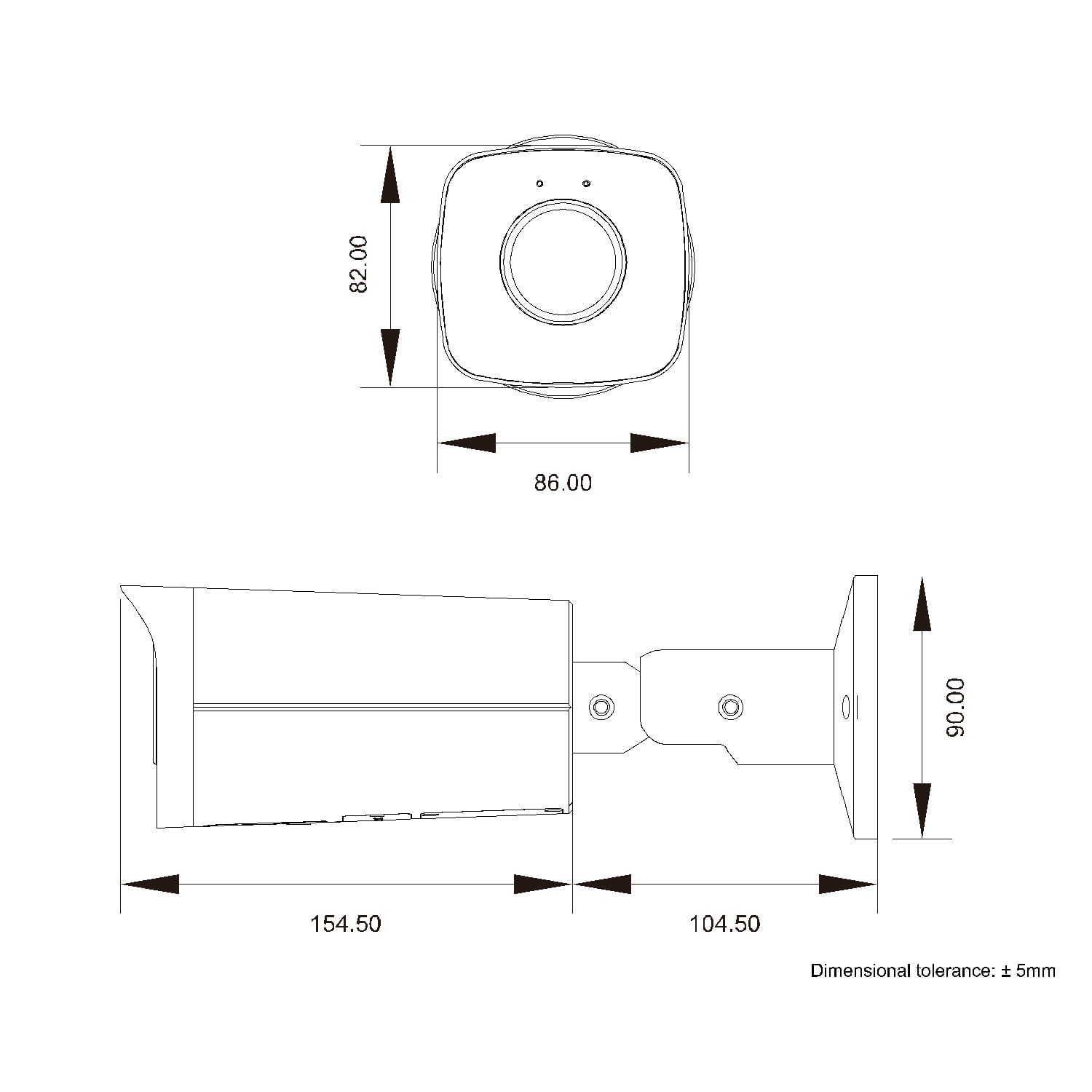 Telecamera IP Motorizzata Bullet PoE IR H.265 da 5MP IP67 Rilevamento Basato su AI, DGM5545AGCAT - Avtech IC-DGM5545A