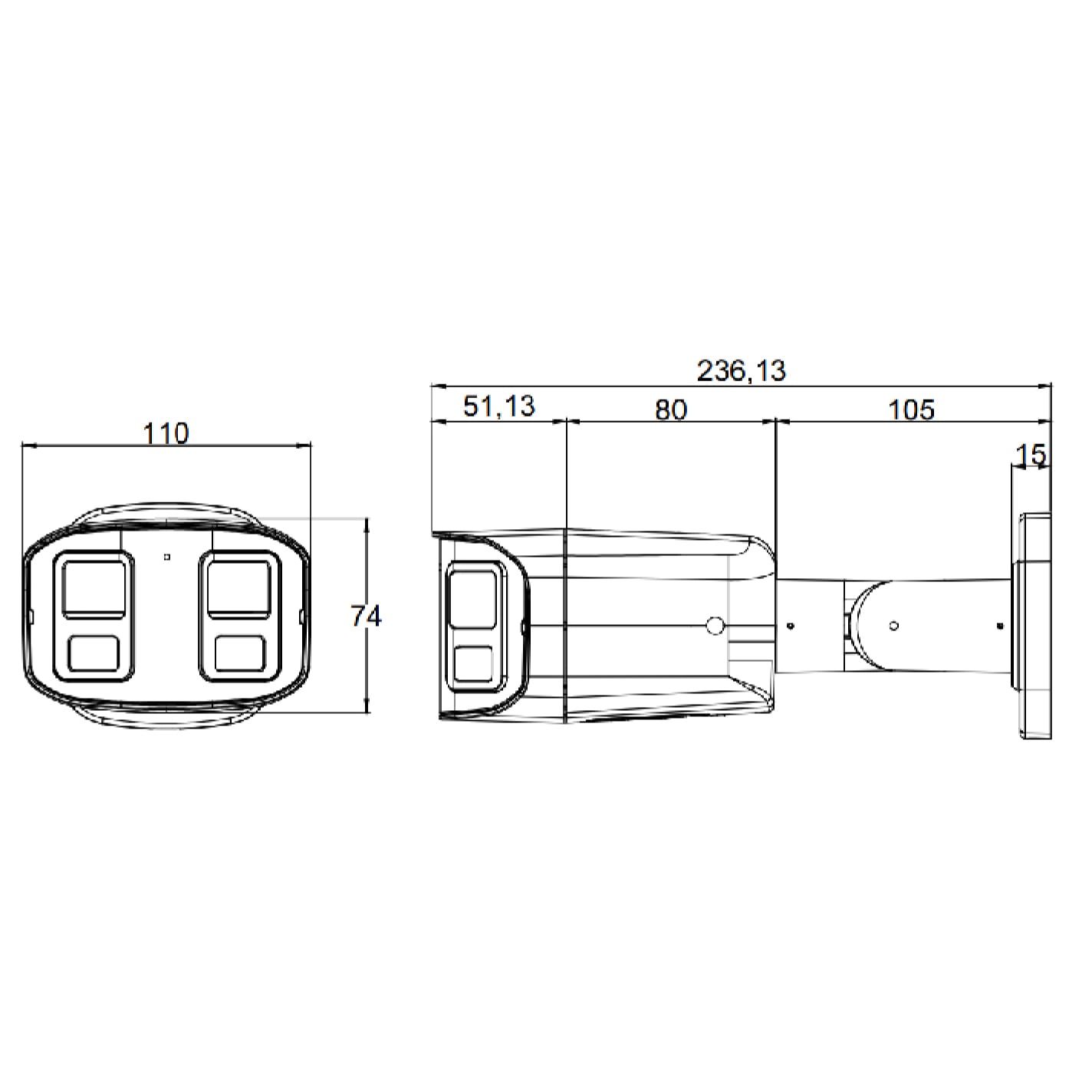 Telecamera IP Motorizzata Bullet IR H.265 da 8MP IP67 Rilevamento Basato su AI, DGM8707DGAT - Avtech IC-DGM8707
