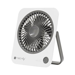 Ultra Slim Foldable Portable Desk Fan 4 Speeds - Techly IC-FAN-DSK1WG