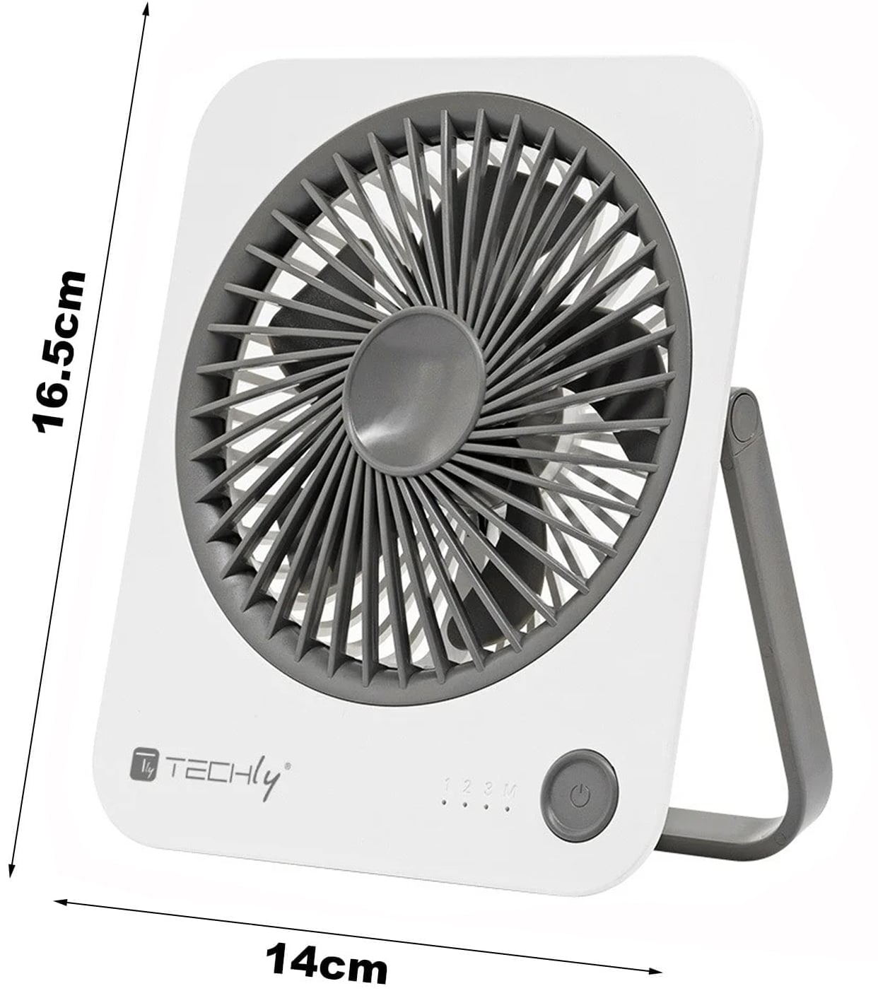 Ultra Slim Desk Fan Folding and 4 Portable Speed - Techly IC-FAN-DSK 1 WG