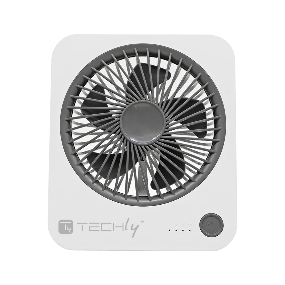 Ultra Slim Desk Fan Folding and 4 Portable Speed - Techly IC-FAN-DSK 1 WG