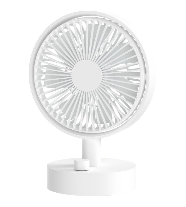 Mini rotating table fan 10 speeds USB recharge - Techly IC-FAN-DSK2W