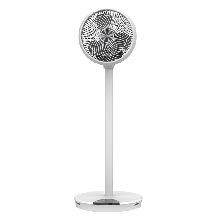 Fan 9'' 2 in 1 Floor stand 2 Heights 12 Speeds Remote control Oscillation 720° Timer - Techly IC-FAN-FLS1W