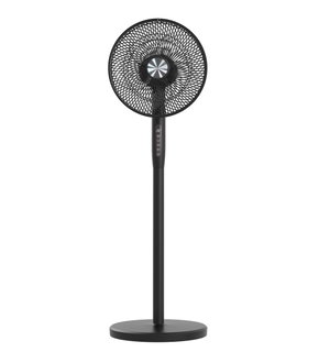 Fan 12'' 2 in 1 Floor stand 3 Heights 12 Speeds Remote control Oscillation 720° Timer - Techly IC-FAN-FLS2BK