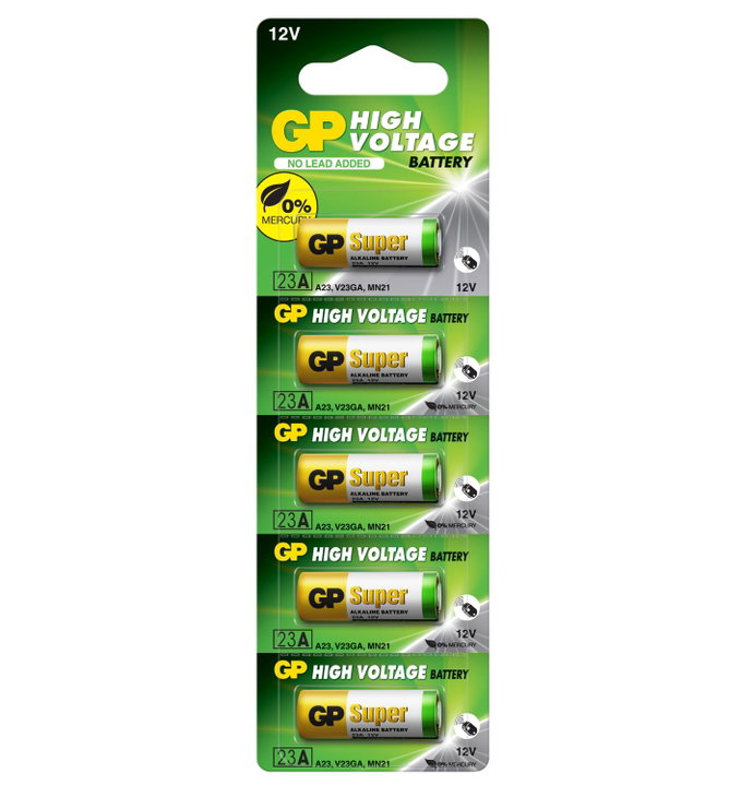 Blister 5 Specialist Alkaline Batteries 12V LRV08 23AF-2C5 - GP Batteries IC-GP103018